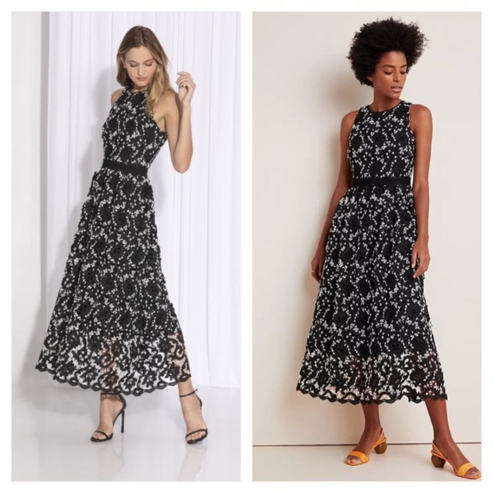 NWT Shoshanna Lolla Embroidered Lace Maxi Dress size 2